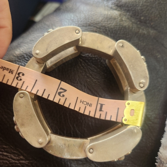 Vintage 1940-1950s Mexican Sterling Silver Turquiose Bracelet Jewelry - Picture 6 of 8